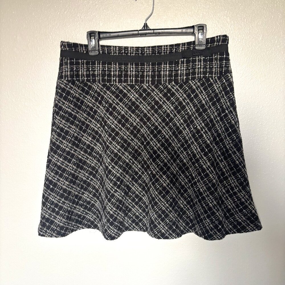 Old Navy size 12 black and white plaid wool skirt